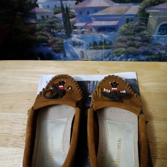 Minnetonka Thunderbird Moccasins Suede 🥿Beaded,Size 8,A Fabulous Vintage Gift. - Picture 4 of 15